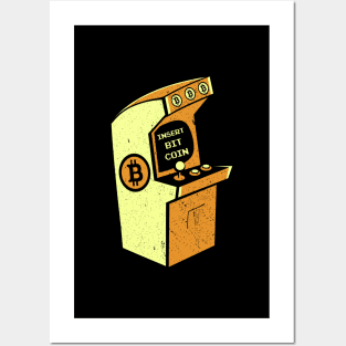 bitcoin arcade video game Posters and Art